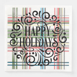 Servilleta De Papel De Cena Navidades blancos y azules de color pastel