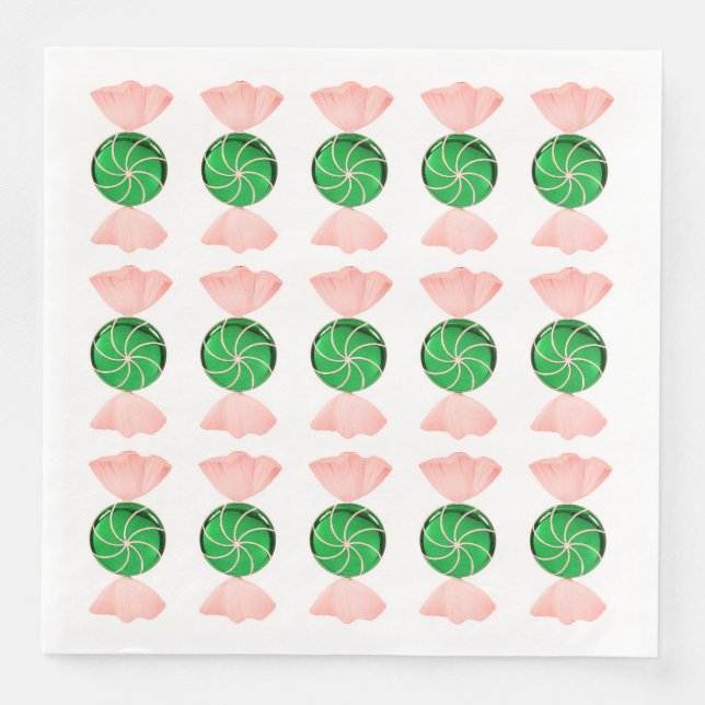 Servilleta De Papel De Cena Navidades Candy Dinner Napkins (Anverso)
