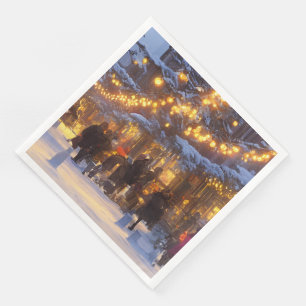 Servilleta De Papel De Cena Navidades de estilo antiguo