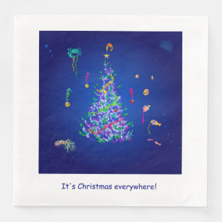 Servilleta De Papel De Cena Navidades del Mar Profundo