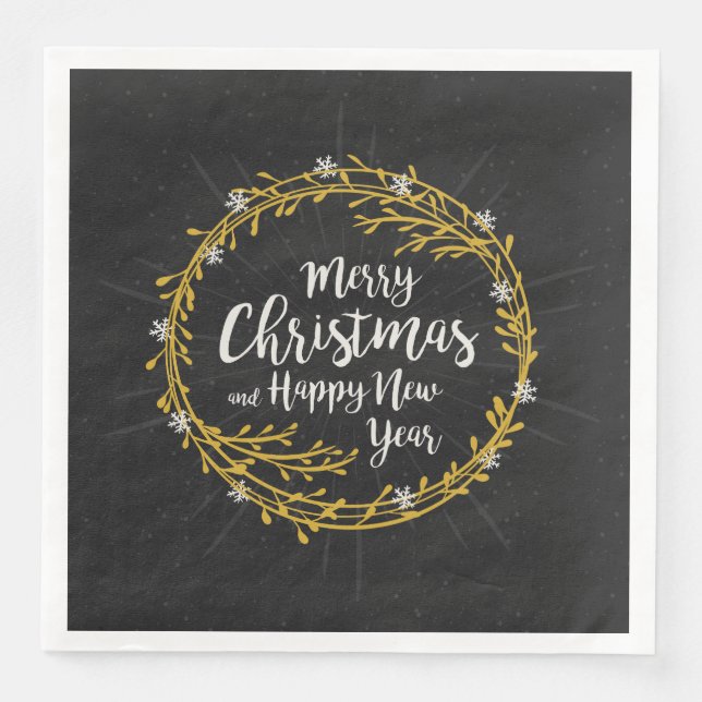 Servilleta De Papel De Cena Navidades Desean servilletas de papel (Anverso)
