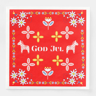 Servilleta De Papel De Cena Navidades escandinavos Toallas de Dios Jul