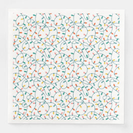 Servilleta De Papel De Cena Navidades festivos del patrón de las luces navideñ