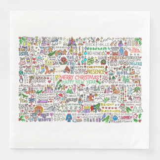 Servilleta De Papel De Cena Navidades festivos servilletas espirituosas