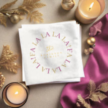 Navidades Magenta Gold Fa La ID1009