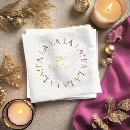 Servilleta De Papel De Cena Navidades Magenta Gold Fa La ID1009