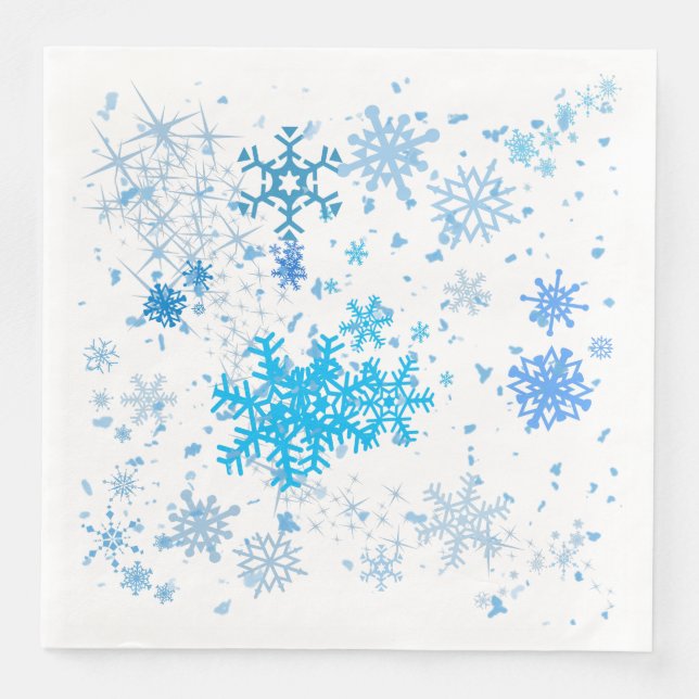 Servilleta De Papel De Cena Navidades Nevada (Anverso)