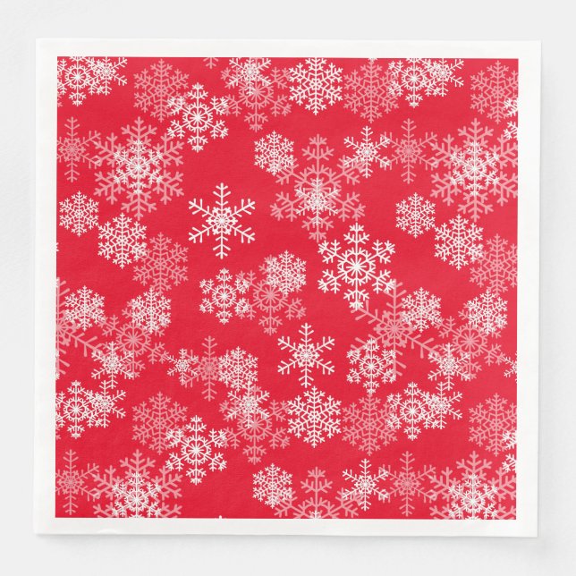 Servilleta De Papel De Cena Navidades Papel Napkins-Snowflakes Cena De Papel N (Anverso)