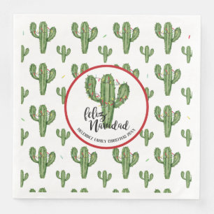 Servilleta De Papel De Cena Navidades personalizados Cactus Napkins
