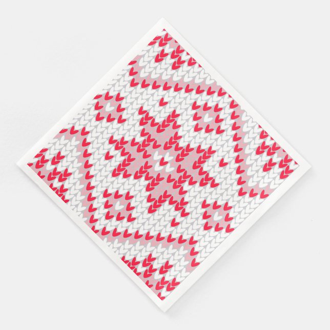Servilleta De Papel De Cena Navidades Sweater Knit Red Snowflake (Esquina)