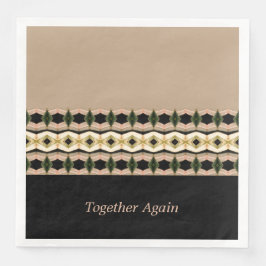 Servilleta De Papel De Cena Negro rosa y elegante taúpe