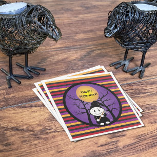 Servilleta De Papel De Cena Niño con tenues atuendos de papel de Halloween