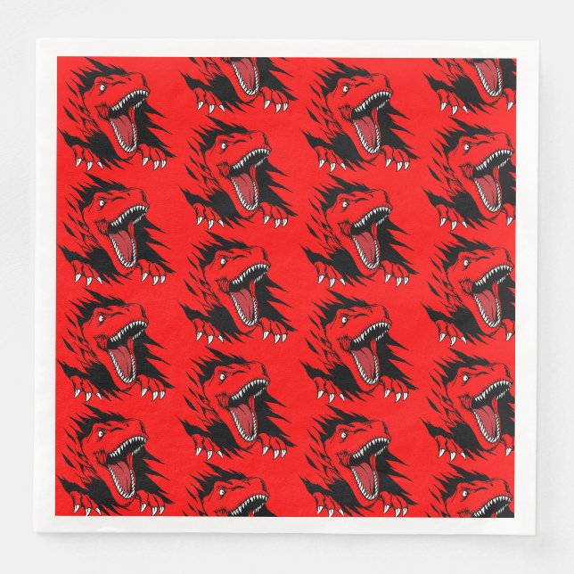 Servilleta De Papel De Cena Niños dinosaurios (Anverso)