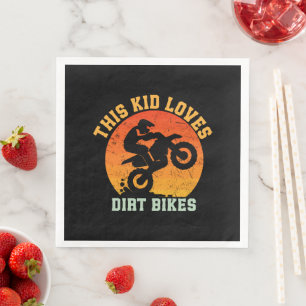 Servilleta De Papel De Cena Niños divertida moto de cross