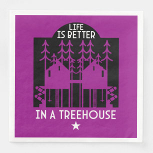 Servilleta De Papel De Cena Niños Treehouse De Nuevo Para El Escolar