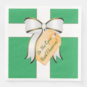 Servilleta De Papel De Cena No abrir hasta que los Navidades usen la servillet