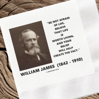 Servilleta De Papel De Cena No Tengas Miedo a la Vida William James Frase de C