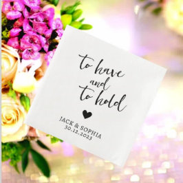 Servilleta De Papel De Cena Nombre Y Fecha De La Pareja Boda Personalizada Mod