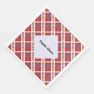 Servilleta De Papel De Cena Noruega y la bandera noruega son personalizadas