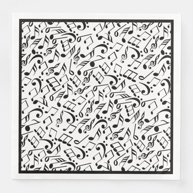 Servilleta De Papel De Cena Notas (Anverso)