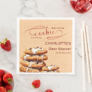 Servilleta De Papel De Cena Nuestra Pequeña Galleta Está En Camino Dulce Fiest