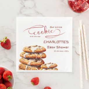 Servilleta De Papel De Cena Nuestra Pequeña Galleta Está En Camino Dulce Fiest