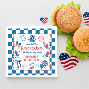 Servilleta De Papel De Cena Nuestro pequeño petardo 4 de Julio