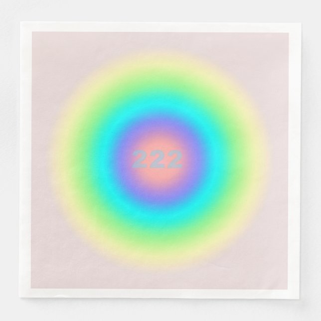 Servilleta De Papel De Cena Números de ángel 222 - Equilibrio y armonía (Anverso)