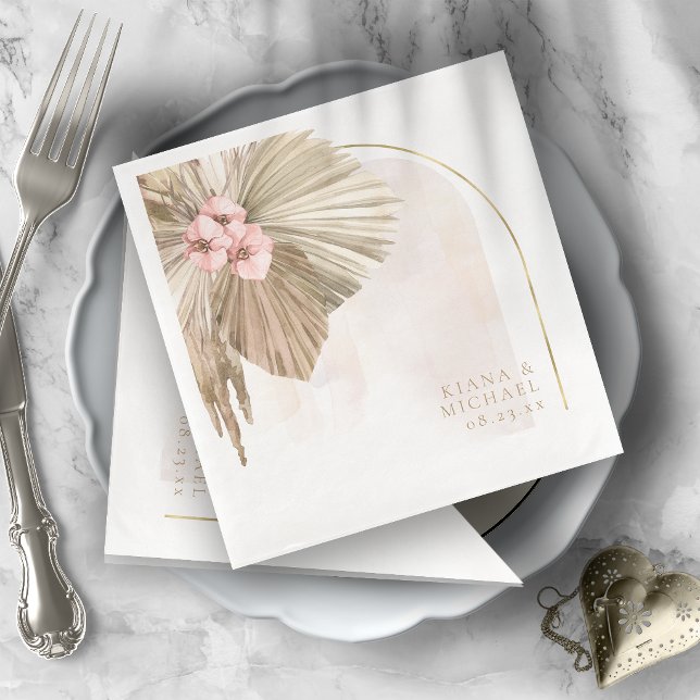 Servilleta De Papel De Cena Oasis Boho Arco Floral Boda ID959  (Subido por el creador)
