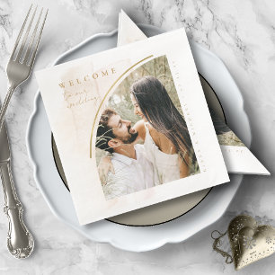 Servilleta De Papel De Cena Oasis Boho Boda Bienvenida Foto ID959