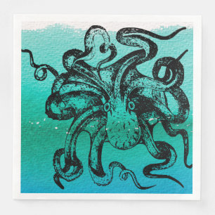 Servilleta De Papel De Cena Octopus