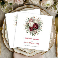 Opulento Floral Granate Eucalipto Boda Dorada