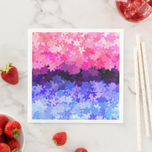 Servilleta De Papel De Cena Orgulloso Floral Retro Quirky Boho Omnisexual