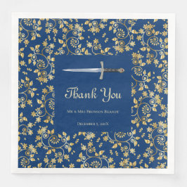 Servilleta De Papel De Cena Oro Medieval