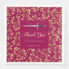 Servilleta De Papel De Cena Oro Medieval