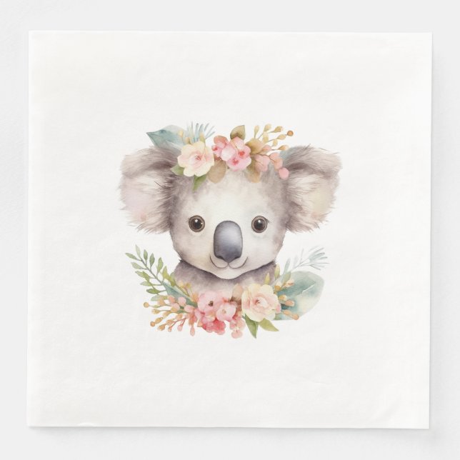 Servilleta De Papel De Cena Oso Koala Australiano (Anverso)