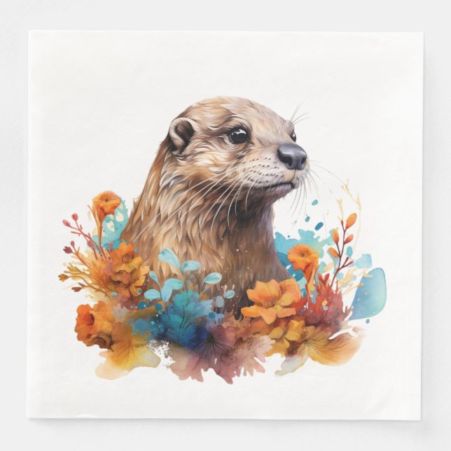 Servilleta De Papel De Cena Otter (Anverso)