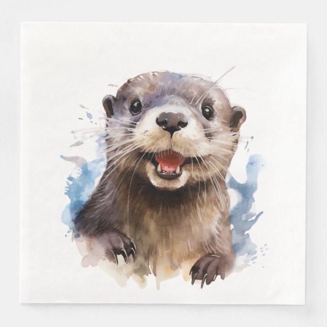 Servilleta De Papel De Cena Otter (Anverso)