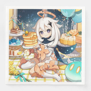 Servilleta De Papel De Cena Paimon Genshin Impact Napkin