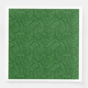 Servilleta De Papel De Cena Paisley verde
