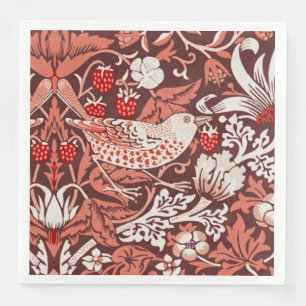Servilleta De Papel De Cena Pájaro de Terracota Strawberry Thief de William Mo