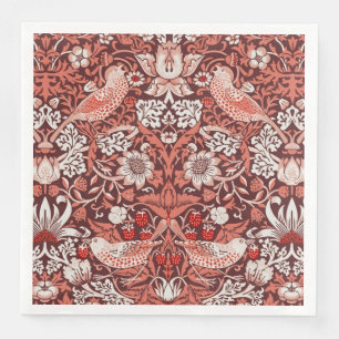 Servilleta De Papel De Cena Pájaro de Terracota William Morris Strawberry Thie