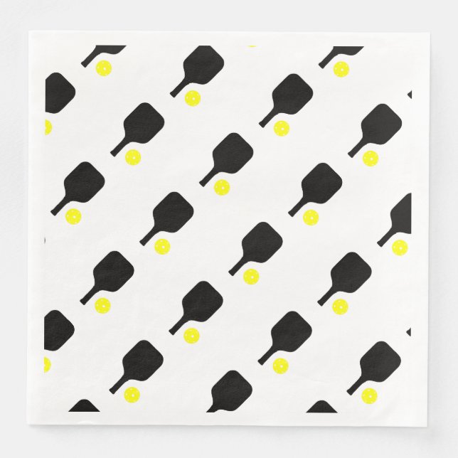 Servilleta De Papel De Cena Palas y bolas de pelota (Anverso)