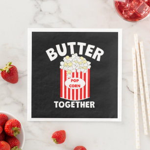 Servilleta De Papel De Cena Palomitas de maíz para película BUTTER Together