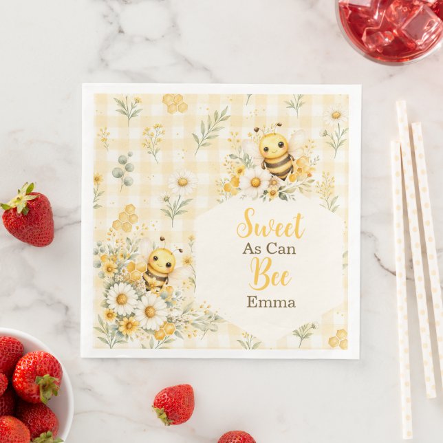 Servilleta De Papel De Cena Panal de Abeja Dulce (In situ)