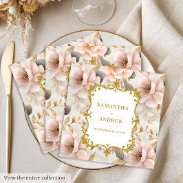 Servilleta De Papel De Cena Pantalones Bodas Rubor Gold personalizados