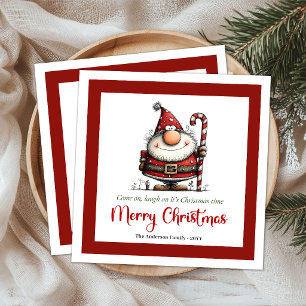 Servilleta De Papel De Cena Papá Noel de dibujos animados divertidos Minimalis