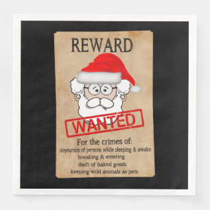 Servilleta De Papel De Cena Papá Noel divertido quiso el poster