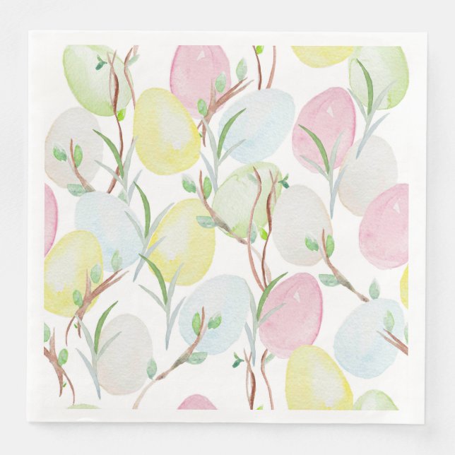 Servilleta De Papel De Cena Papel de huevo de Pascua (Anverso)