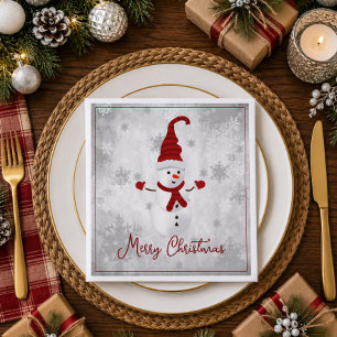 Servilleta De Papel De Cena Papel de Servilletas Navideñas de Muñeco de Nieve 